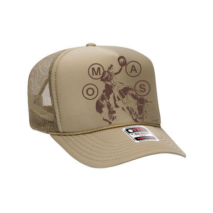 (KHAKI) Bullseye Trucker Hat